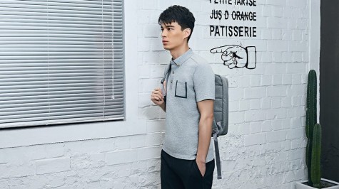Футболка Xiaomi Mi function short sleeve Polo shirt men Light Grey L 1170800056